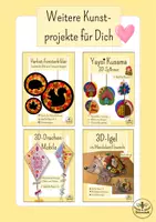Vorschau - Mal- und Bastelvorlagen - Kunst Grundschule Herbst - Herbsttiere basteln - hängende Deko - Kunst Klasse 2, Kunst Klasse 3 - Seite 3