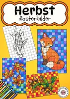 Vorschau - Mal- und Bastelvorlagen - Herbst Ausmalbilder Rasterbilder Kontrastbilder - Deckblatt