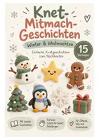 Vorschau - Mal- und Bastelvorlagen - Knetvorlagen und Mitmachgeschichten Winter 15 Vorlagen - Deckblatt