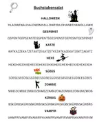 Vorschau - Arbeitsblätter - Buchstabensalat Halloween - Deckblatt
