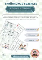 Vorschau - Arbeitsblätter - Spielregeln in der Küche - Hygieneregeln - Deckblatt