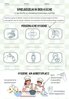 Vorschau - Arbeitsblätter - Spielregeln in der Küche - Hygieneregeln - Seite 2