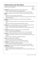 Vorschau - Merkblätter - Stylistic Devices and their Effects (Englisch EF Q1 Q2) - Seite 3
