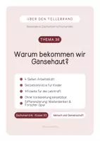 Vorschau - Stundenentwürfe - Wie bekommen wir Gänsehaut? Einzelne Sachunterrichtsstunden mit Lösungen - Deckblatt