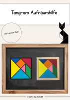 Vorschau - Poster - Aufräumhilfe Tangram Spiel / Tangramkatze - Deckblatt