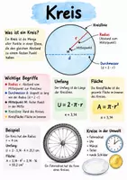 Vorschau - Arbeitsblätter - Lernplakat + Arbeitsblätter zum Thema "Kreis" + Lösung & MP3 + - Deckblatt