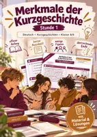 Vorschau - Arbeitsblätter - Merkmale der Kurzgeschichte | Unterrichtsstunde mit Materialtext, Arbeitsblättern und Lösungen | Deutsch Klasse 9/10 - Deckblatt