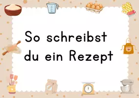 Vorschau - Arbeitsblätter - Rezept Wortkarten Aushang - Deckblatt