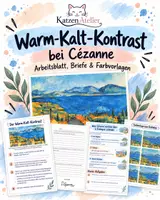 Vorschau - Arbeitsblätter - Bei Warm-kalt-Kontrast bei Cézanne - Deckblatt