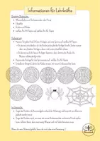Vorschau - Mal- und Bastelvorlagen - Kunst Herbst Grundschule - Kunst Halloween - Spinne im Netz basteln - Kunst Klasse 2, Kunst Klasse 3 - Seite 1