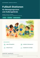 Vorschau - Stationenlernen - Fußball in der Kita: 18 Stationen zum Dribbeln, Passen und Schießen | 3–6 Jahre - Deckblatt