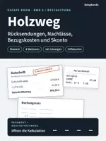 Vorschau - Stationenlernen - Escape Room Skonto Nachlässe Bezugskosten BwR 8 Rechnungswesen - Deckblatt