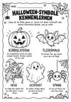 Vorschau - Arbeitsblätter - Halloween-Lernheft 🎃👻 Rätseln, Zählen & Gestalten zu Halloween | Klasse 1–2 - Seite 1