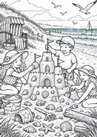 Vorschau - Mal- und Bastelvorlagen - 30 Ausmalbilder Sommerurlaub Kunst und Vertretung - Seite 3