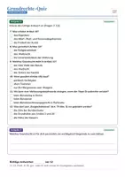 Vorschau - Arbeitsblätter - Grundrechte-Quiz | 12 Fragen zum Grundgesetz | Klasse 8–9 | mit Lösung - Seite 1