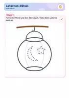 Vorschau - Arbeitsblätter - Laternen-Rätsel Sankt Martin | Anlaute, Lösungswort & Laterne malen | Klasse 1–2 - Seite 3
