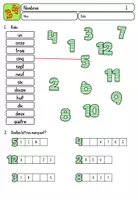 Vorschau - Arbeitsblätter - Nombres 5 Arbeitsblätter zu den Zahlen 1-12 - Seite 2