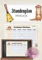 Vorschau - Anderer Materialtyp - Stundenplan Otterklasse I Klassentier Otter - Deckblatt