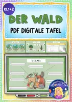 Vorschau - Präsentationen/Tafelbilder - Der Wald - PDF für die digitale Tafel (Klasse 1+2) - Deckblatt