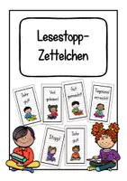 Vorschau - Fördermaterial/Inklusion - Lesestopp-Zettelchen - Deckblatt