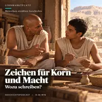 Vorschau - Arbeitsblätter - Hieroglyphen im alten Ägypten – Geschichtspodcast mit Arbeitsblatt und QR-Code - Deckblatt