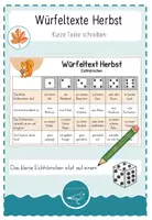 Vorschau - Fördermaterial/Inklusion - Materialpaket Würfeltexte Herbst und Halloween - Seite 1
