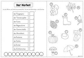 Vorschau - Arbeitsblätter - Lesespur Herbst: Wörter, Sätze & Rätsel lesen | Deutsch Klasse 1 und 2 - Seite 3