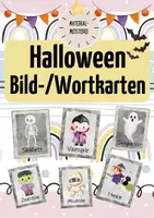 Vorschau - Präsentationen/Tafelbilder - Halloween - Bild-/Wortkarten für die Tafel - Deckblatt