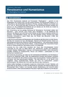 Vorschau - Arbeitsblätter - Renaissance – Humanismus, Kunst & neues Denken - Seite 1