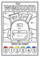 Voorbeeld - 🎨 Kleurplaten – spelend oefenen met letters, getallen en getalbeelden - Pagina 2