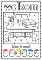 Voorbeeld - 🎨 Kleurplaten – spelend oefenen met letters, getallen en getalbeelden - Pagina 3
