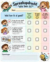 Voorbeeld - Spreekopdracht fiche - Stel jezelf voor / dit ben ik - Pagina 1