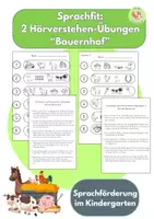 Vorschau - Arbeitsblätter - Sprachfit: Zwei Hörverstehen-Übungen "Bauernhof" - Deckblatt