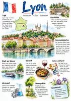 Vorschau - Arbeitsblätter - Lernplakat + Arbeitsblätter zum Thema "Lyon" + Lösung & MP3 + Infografik - Deckblatt