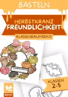 Vorschau - Mal- und Bastelvorlagen - Freundlichkeitskranz im Herbst – Bastelprojekt für die Klassen 2 bis 5 - Deckblatt