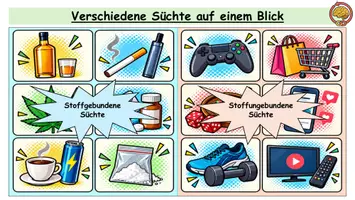 Vorschau - Stundenentwürfe - Suchtprävention Biologie Klasse 8/9 – komplette Unterrichtseinheit zu Suchtentstehung und Lebenskompetenzen | Arbeitsblätter, Präsentation & Lösungen - Seite 3