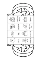 Vorschau - Stationenlernen - Halloween Flipbooks (Vocabulary & Reading) - Seite 1