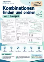 Vorschau - Arbeitsblätter - Kompass 4 Lernheft – Kombinatorik | Klasse 4 | mit Test & Lösungen - Deckblatt