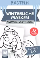 Vorschau - Mal- und Bastelvorlagen - Wintermasken zum Ausmalen – 12 Tiermasken zum Basteln und Verkleiden - Deckblatt