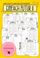 Vorschau - Arbeitsblätter - Futur 2 - 18 differenzierte Arbeitsblätter - Deckblatt