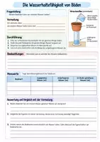 Vorschau - Arbeitsblätter - Der Boden und seine Wasserhaltefähigkeit - Seite 1