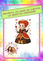 Vista previa - Hojas de trabajo - PROYECTO LOS VILLANOS DE CUENTOS LA REINA DE CORAZONES - Portada