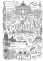 Vorschau - Mal- und Bastelvorlagen - DaZ Deckblatt Schnellhefter/ Heftumschlag - Seite 1