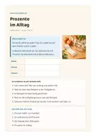 Vorschau - Unterrichtsreihen - Prozente im Alltag – Arbeitsheft in einfacher Sprache | Förderschule, Inklusion & DaZ | Klasse 7–9 - Seite 1