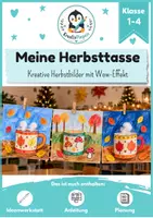 Vorschau - Mal- und Bastelvorlagen - Herbst Kunst Grundschule – 3D-Herbsttassen | Basteln & Gestalten Klasse 1–4 - Deckblatt