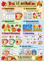Vorschau - Mal- und Bastelvorlagen - Herbst Kunst Grundschule – 3D-Herbsttassen | Basteln & Gestalten Klasse 1–4 - Seite 1