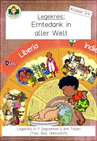Vorschau - Stundenentwürfe - Erntedank in aller Welt: Legekreis zum Fest der Dankbarkeit (Grundschule Religion Sachunterricht) - Deckblatt