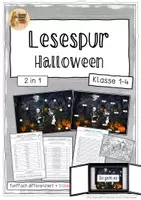 Vorschau - Arbeitsblätter - Lesespur "Halloween" - Klasse 1 bis 4 - Deckblatt