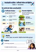 Vorschau - Arbeitsblätter - Anschaulich erzählen in Klasse 5 – Treffende Verben & passende Adjektive | Deutsch-Arbeitsheft mit Lösungen - Seite 3