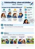 Vorschau - Arbeitsblätter - Erlebniserzählung Klasse 5 – planen & spannend schreiben | Deutsch Gymnasium | 10-seitiges Arbeitsheft + Lösungen & Zusatzmaterial - Seite 3